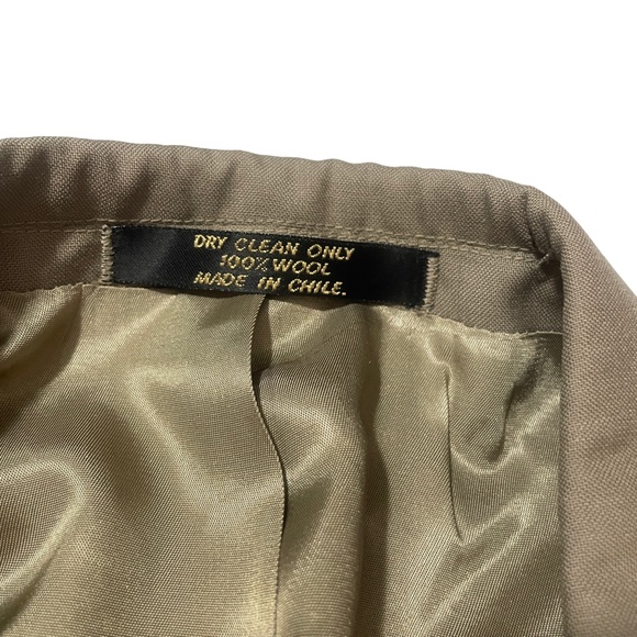 Corporate Image 46 L Tom James Beige Suit Jacket Blazer Pockets - Picture 3 of 7